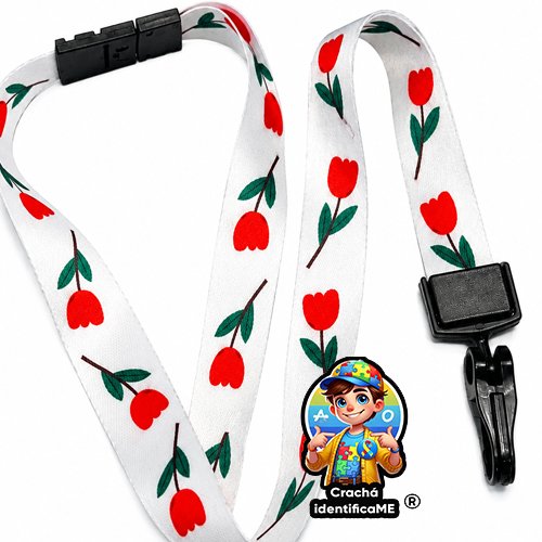 Cordão de Identificação Tulipa Vermelha (Parkinson)